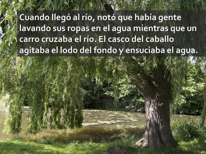 cuento, el sabio maestro y el río