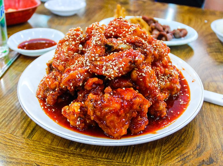 alitas de pollo estilo coreano