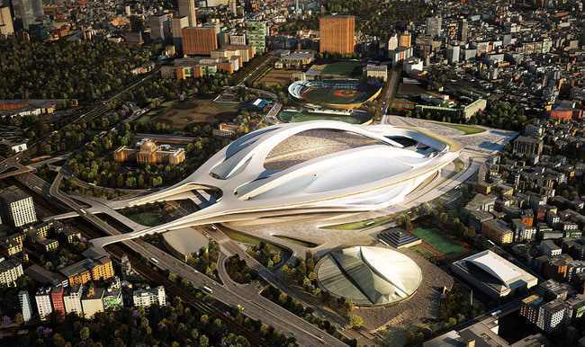 imágenes del estadio olímpico de Japón