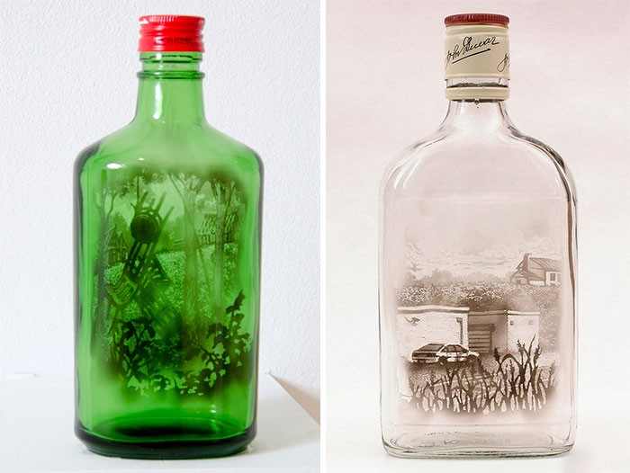 Arte en botellas