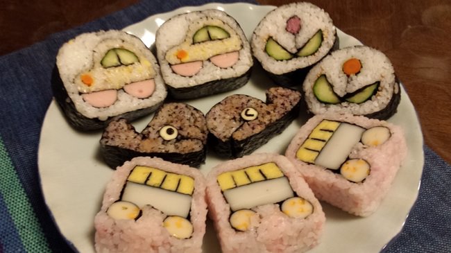 sushi convertido en arte