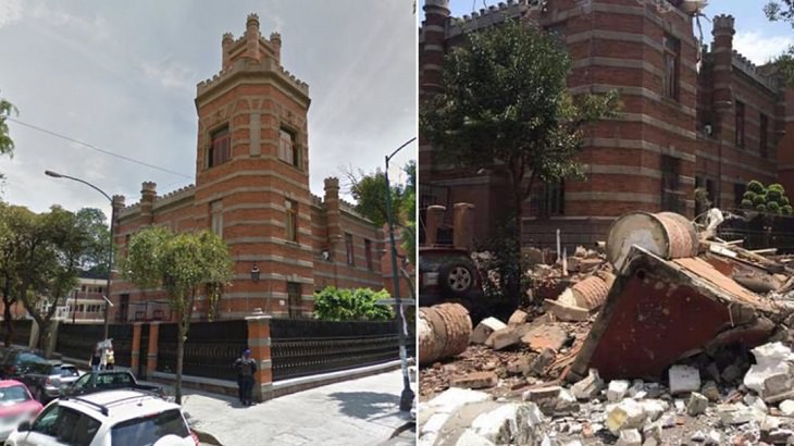 terremoto mexico; antes y después
