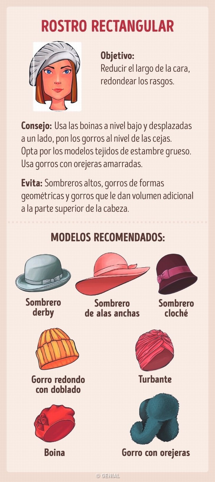 elegir sombrero tipo rostro