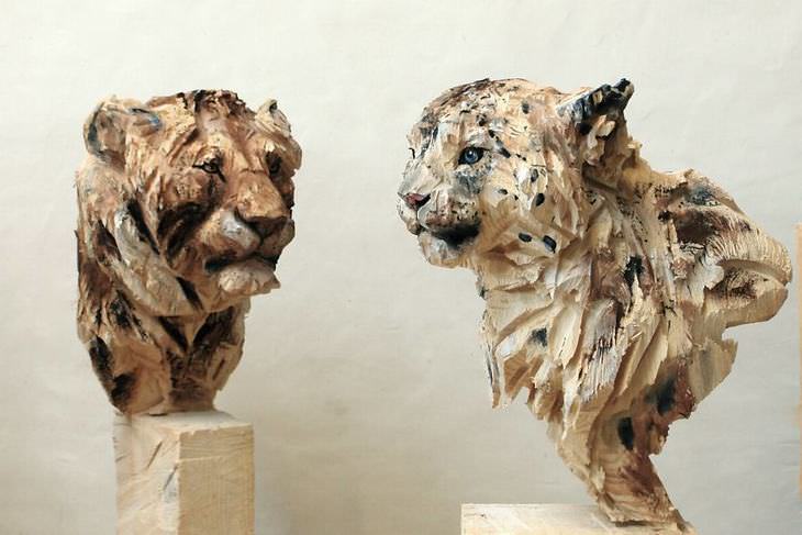 Artista esculturas Motosierra Madera