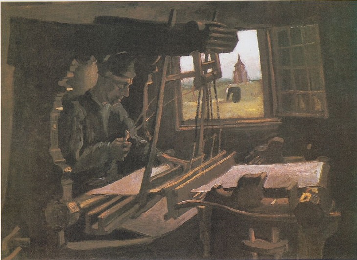 Tejedor cerca de una ventana abierta Vang Gogh 