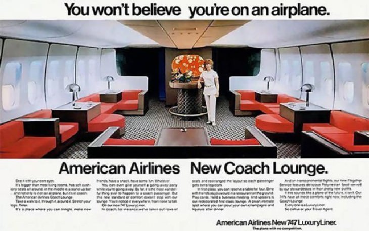 25 imágenes como nuestros antepasados imaginaron futuro sala de autobuses de American Airlines