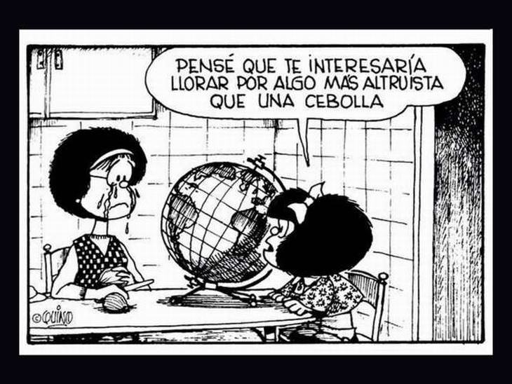 Mafalda llorar por algo más altruista
