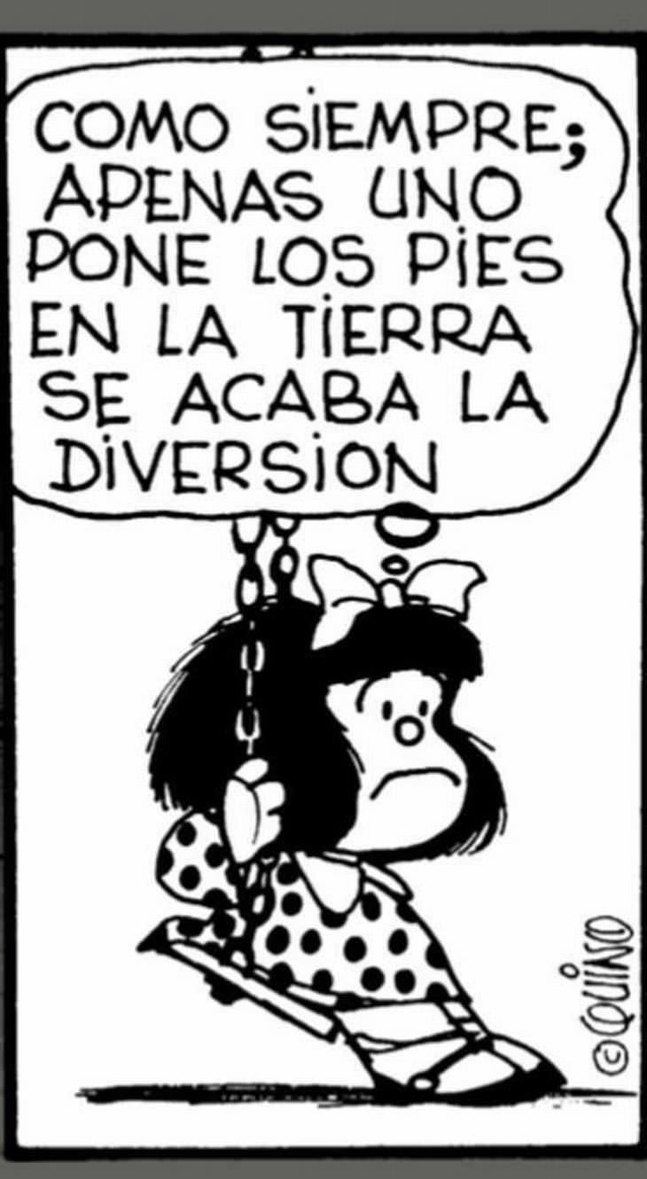 Mafalda pones los pies en la tierra