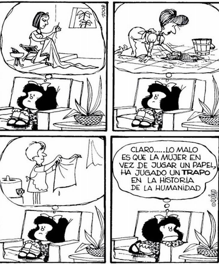 Mafalda La mujer ha jugado un trapo