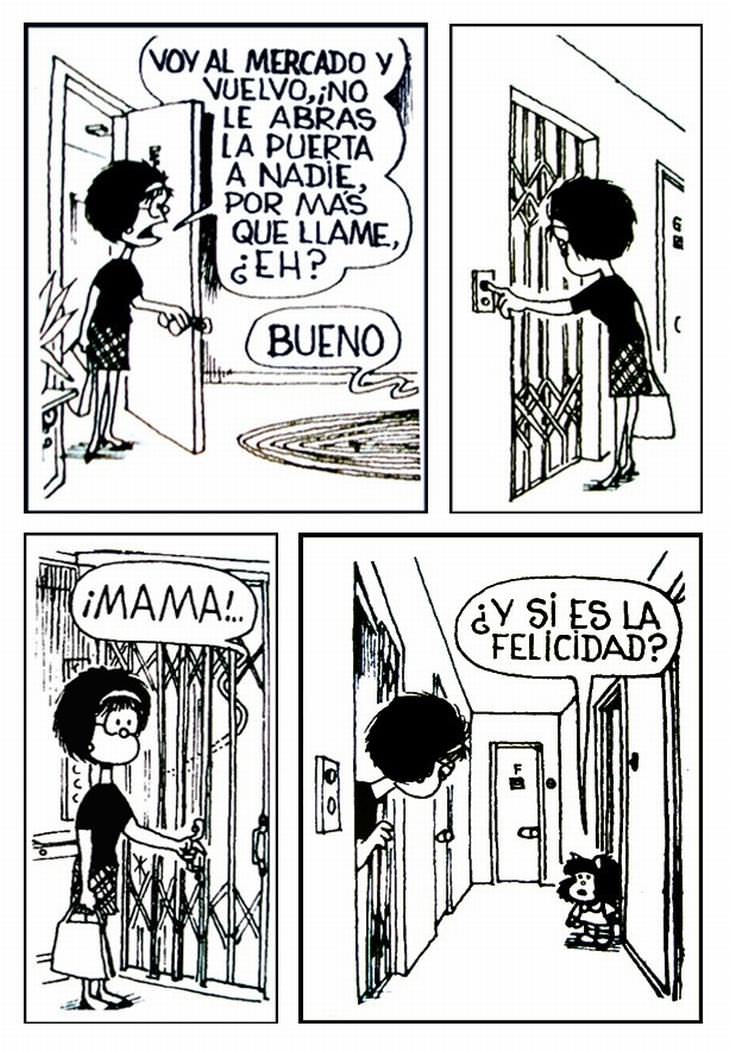 Mafalda no abras la puerta a nadie