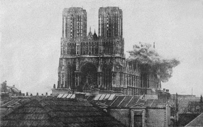 Bombardeo de la catedral de Reims