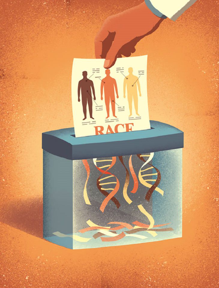 Imágenes Surrealistas Sacando “la raza” de la genética humana