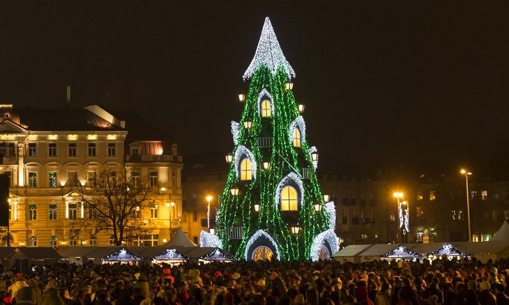 Árboles De Navidad Vilna, Lituania