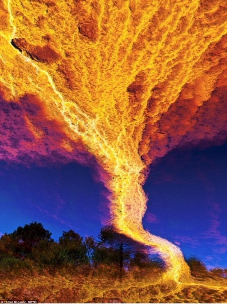 Ilusiones Ópticas Sorprendentes Tornado de fuego