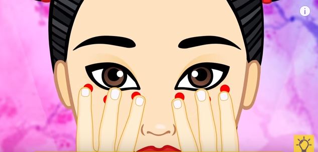 masaje japones revive la piel bajo los ojos