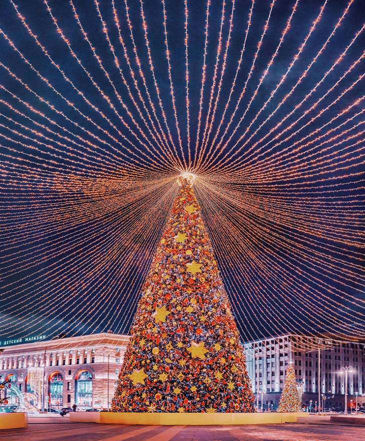 Moscú En Invierno árbol de navidad