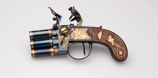 pistola personal de Napoleón, que tenía tres cámaras