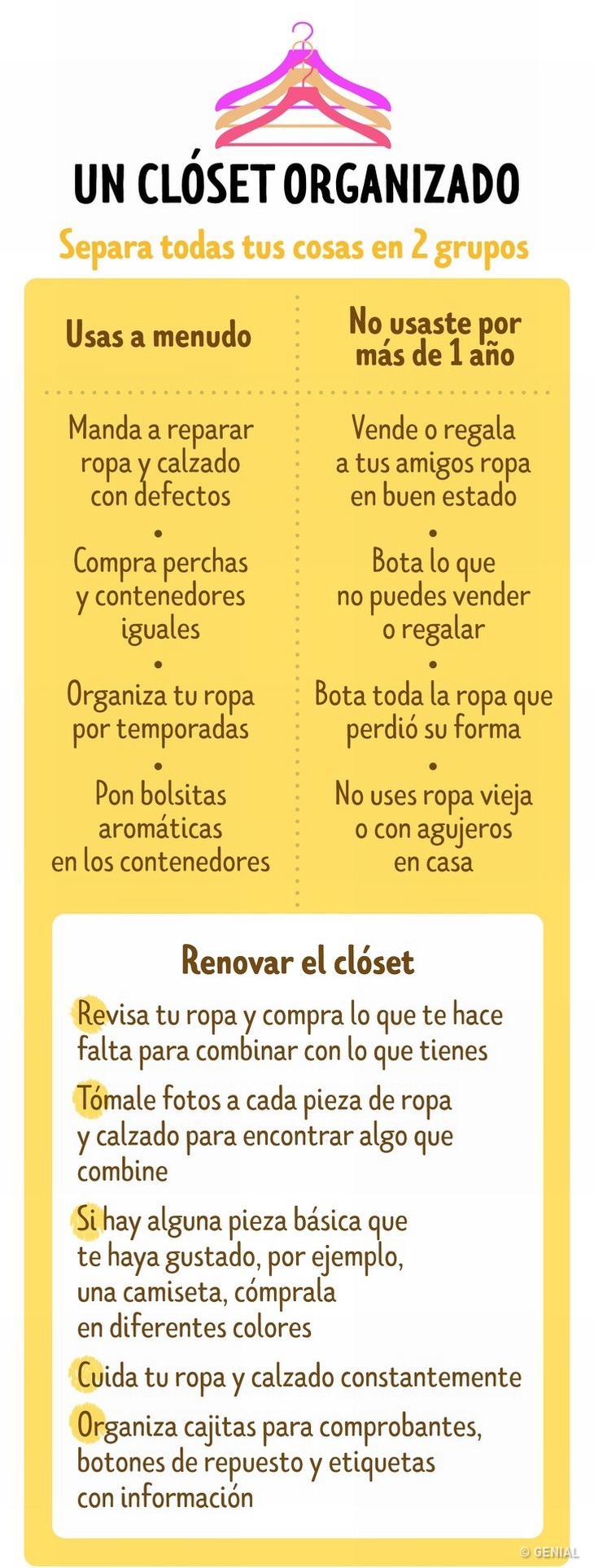 7 infografías para organizar las tareas del hogar