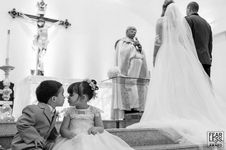 fotos de bodas niños pajes cariñosos