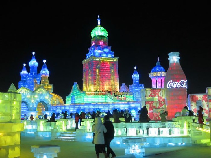 Festival De Esculturas De Hielo De Harbin escultura de coca cola