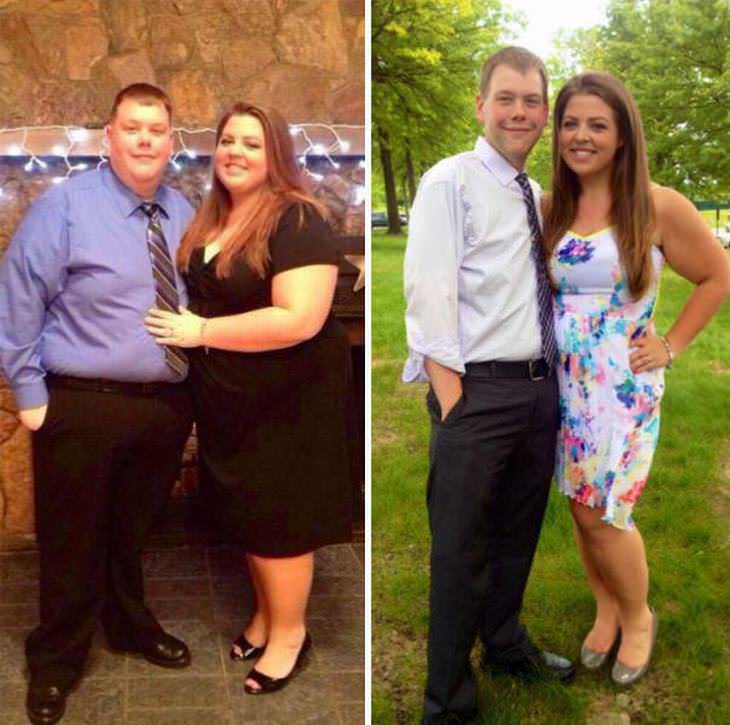 parejas pierden peso juntos pareja vestidos formal