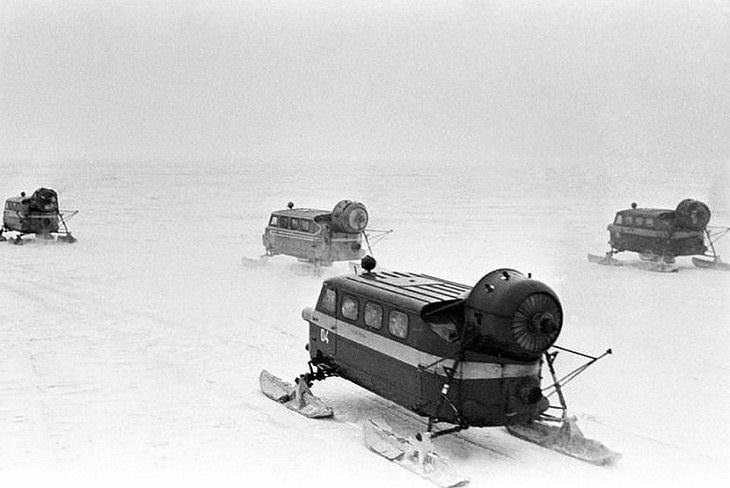 Imágenes Históricas Trineos de nieve del Servicio Postal soviético 1983