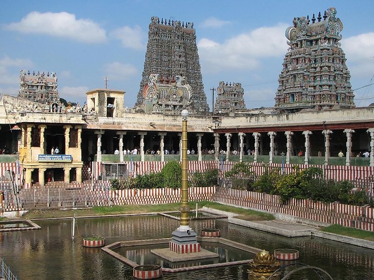 Templos Hinduistas Del Mundo Templo Meenakshi en Tamil Nadu, India