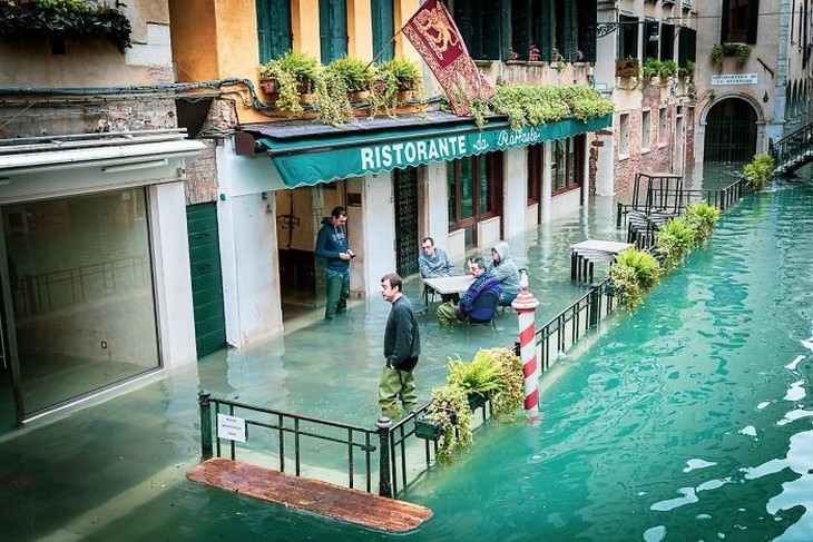 restaurante inundaciones venecia