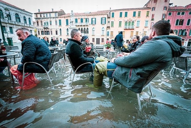 Café inundado de Venecia