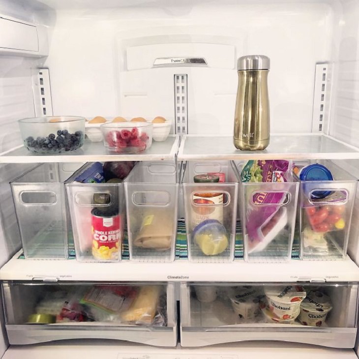 13 Trucos Fáciles y Novedosos Para Organizar Tu Hogar método KonMari refrigerador