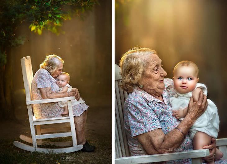 Fotos vínculo entre abuelos y nietos "Si nada va bien, llama a tu abuela". - proverbio italiano