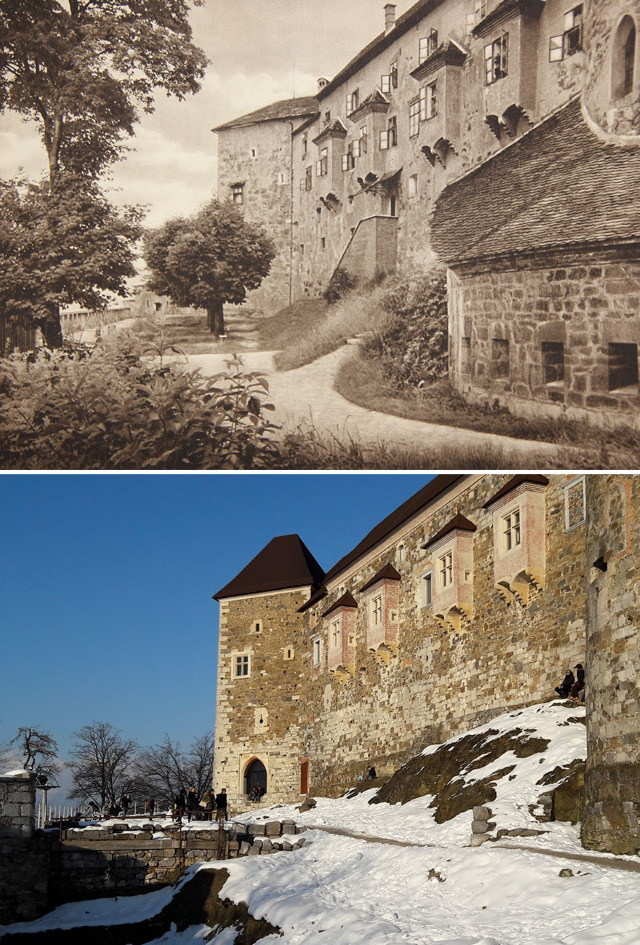 Antes y Ahora: Cómo Han Cambiado 15 Monumentos Europeos Castillo de Ljubljana, Eslovenia (1926 vs. 2018)