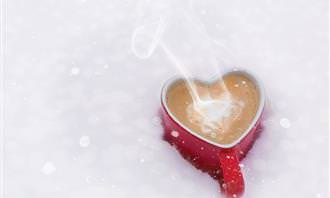 מבחן קפה: ספל קפה בשלג