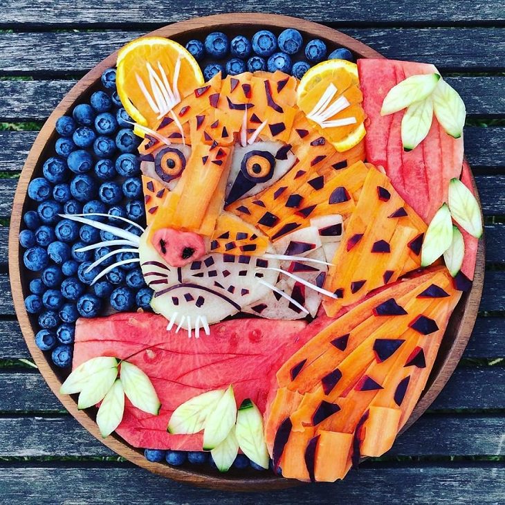 Asombrosas Obras De Arte Animal Elaboradas Solo Con Frutas chita