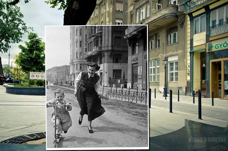 Un Recorrido En 25 Fotografías Por La Budapest Del Siglo XX Plaza Dimitrov, conocida hoy como plaza Fővám, 1948-2013