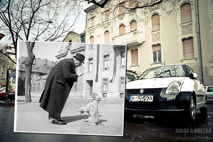 Un Recorrido En 25 Fotografías Por La Budapest Del Siglo XX En la calle Knézich en la plaza Bakáts, 1952 - 2013