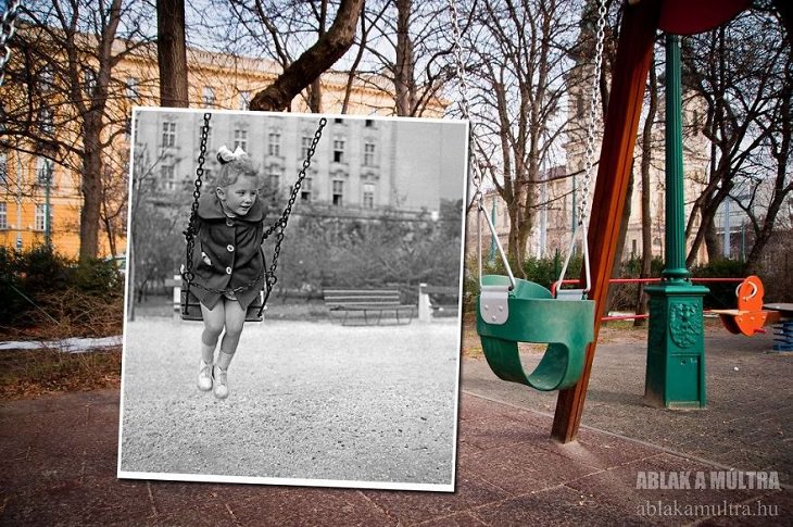Un Recorrido En 25 Fotografías Por La Budapest Del Siglo XX  Un parque infantil en la calle Villányi, 1959 - 2013