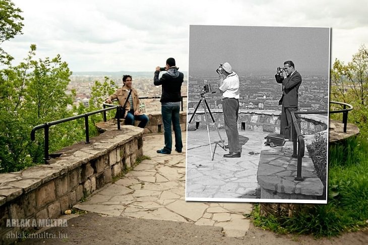 Un Recorrido En 25 Fotografías Por La Budapest Del Siglo XX Toma de fotografías en las colinas de Gellért, 1957 - 2014