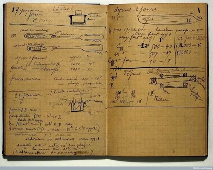 Imágenes De Curiosidades Del Mundo El cuaderno de laboratorio de Marie Curie de 1899-1902
