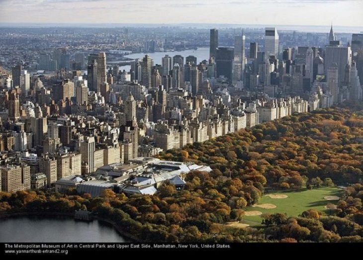 Fotos De Nueva York Desde Las Alturas  Museo Metropolitano de Arte en Central Park y Parte alta del este de Manhattan