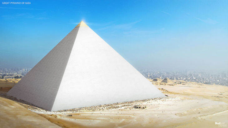  Las Siete Maravillas del Mundo Antiguo Reconstruidas Digitalmente La Gran Pirámide de Giza recostrucción