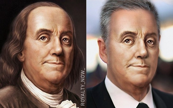 Personajes Históricos Recreados Como Personas Modernas Benjamin Franklin.