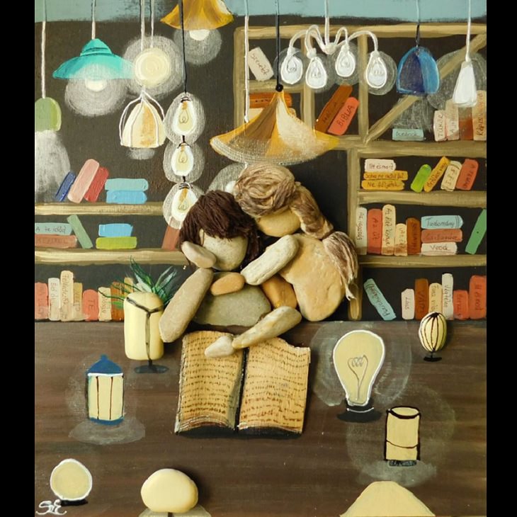 El Arte De Szilajka Erzsebet  guijarros biblioteca