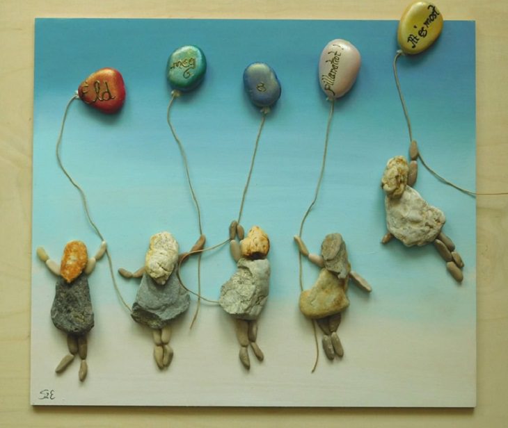 El Arte De Szilajka Erzsebet  guijarros globos