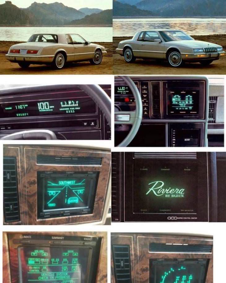 7. El Buick Riviera de 1986 tenía una pantalla táctil.