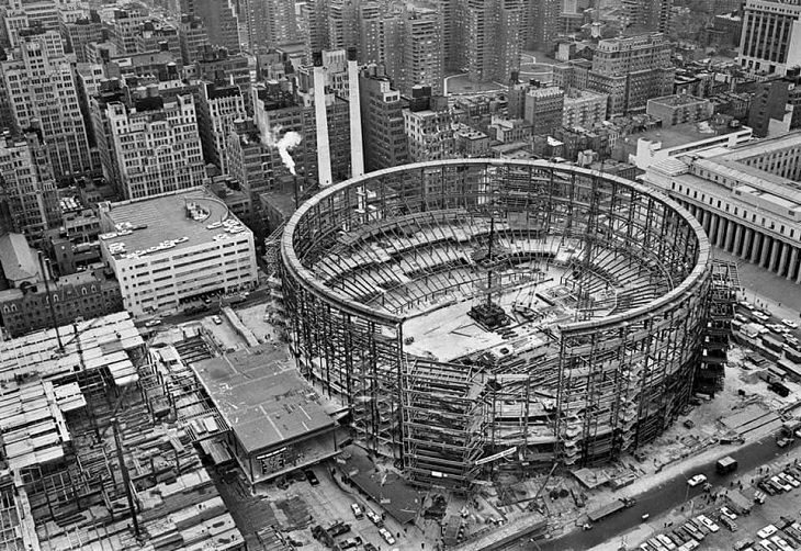 Fotografías Históricas La construcción del Madison Square Garden, 1966