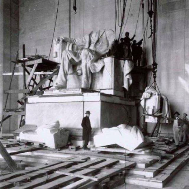 Fotos Antiguas De La Historia El Monumento a Lincoln en construcción (hacia 1914-1922)