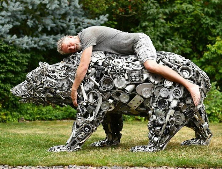 Magníficas Esculturas de Brian Mock oso