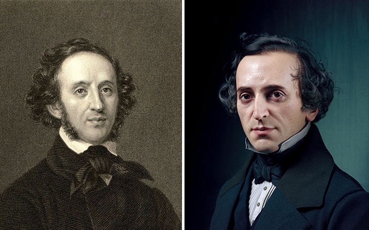 Retratos 3D De Personajes Famosos Felix Mendelssohn
