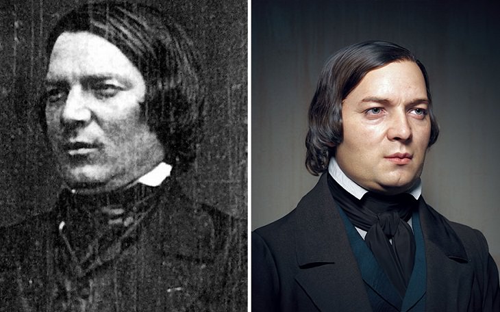 Retratos 3D De Personajes Famosos  Robert Schumann 